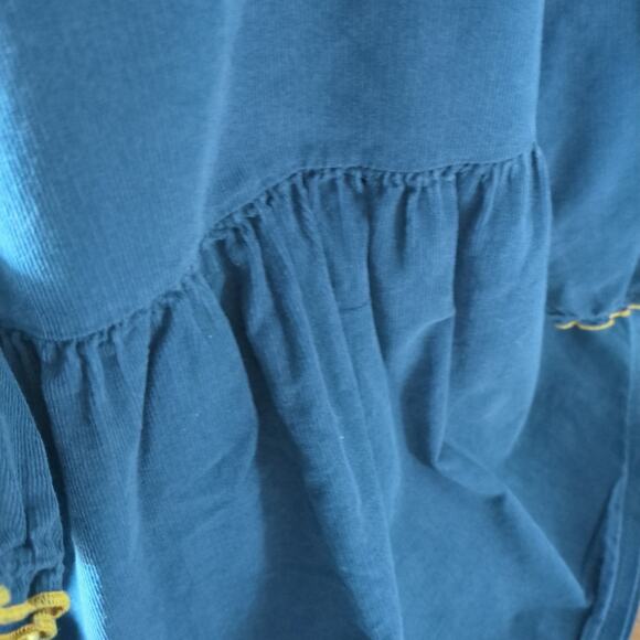 Mud Pie toddler girls Embroidered  Cord Dress Navy blue color girls size 4T EUC - Picture 10 of 10